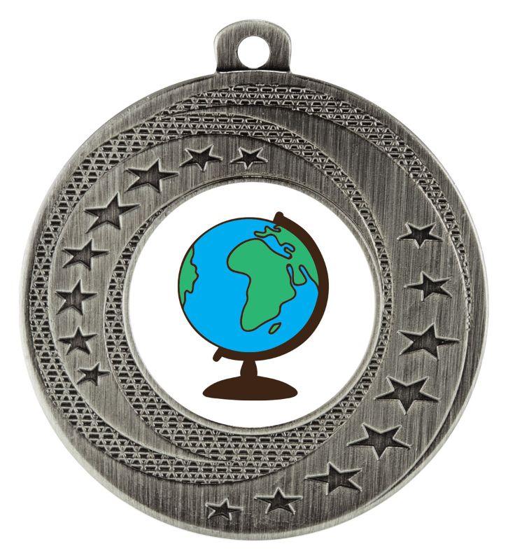 ASW129S Wayfare Medal The Globe Silver 5cm