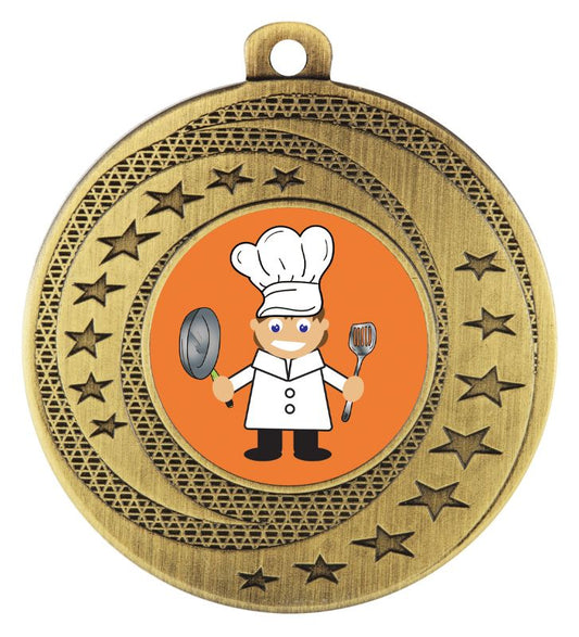 ASW137G Wayfare Medal Chef Gold 5cm