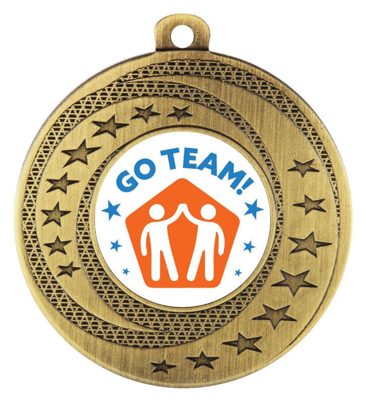 ASW144G Wayfare Medal Teamwork Gold 5cm