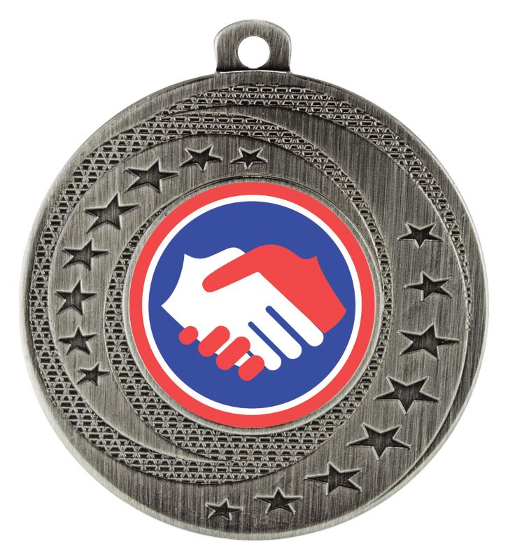 ASW146S Wayfare Medal Handshake Silver 5cm