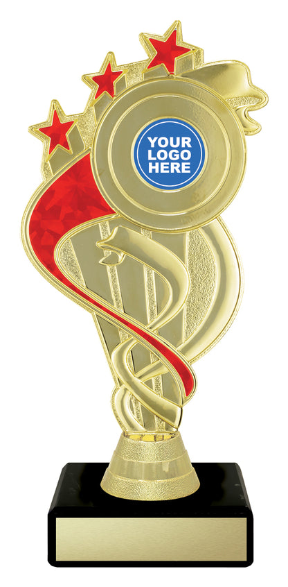 D5182 Red Ribbon Star