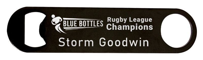 BBA17 Engravable Black Metal Bar Blade 17.5cm