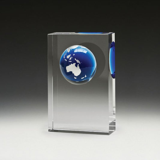 BG131M Plaque Blue Globe Award 13.5cm