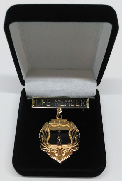 LMB Black Life Member Badge 5cm