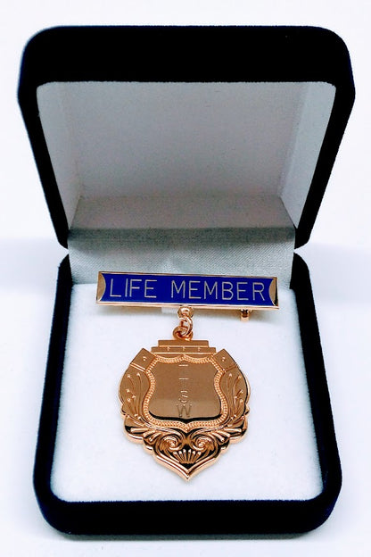 LMB Blue Life Member Badge 5cm