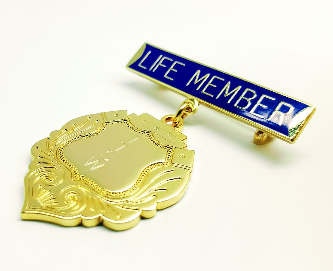 LMB Blue Life Member Badge 5cm