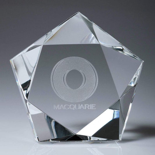 CC573L Crystal Star Paperweight 10cm
