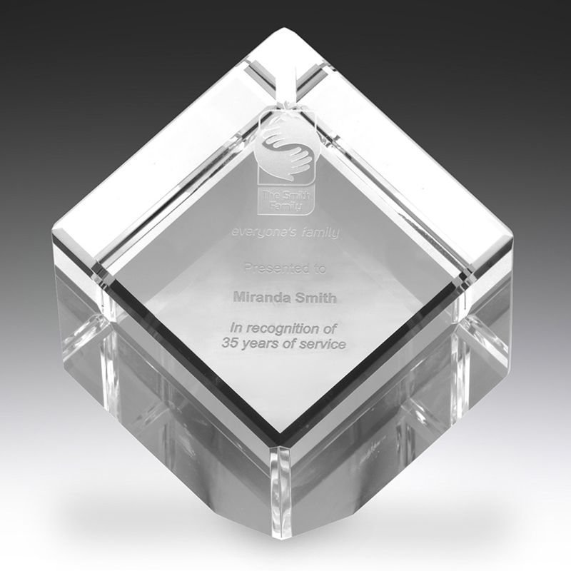 CC650L Crystal Cube Award 12.5cm