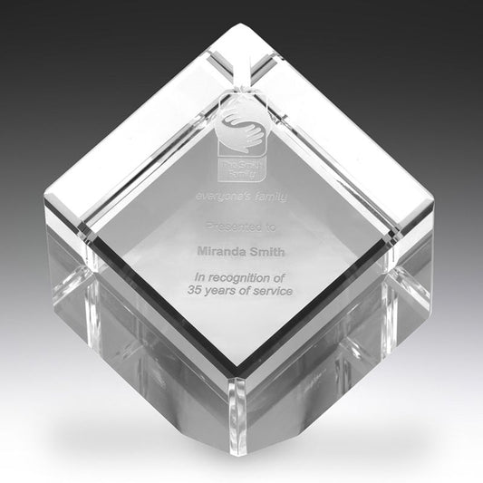 CC650L Crystal Cube Award 12.5cm