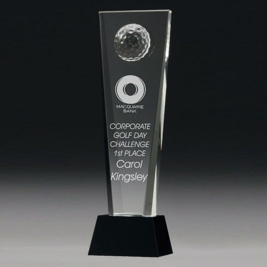 CC914S Golf Crystal Headline 20cm