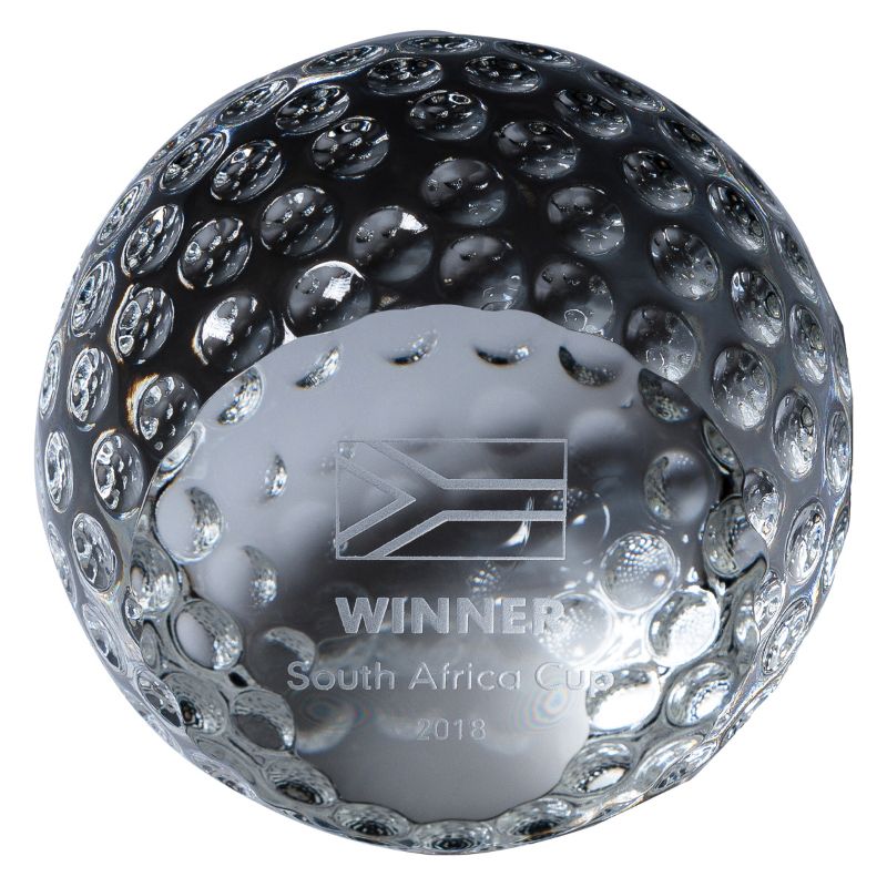 CG09 Golf Crystal Paperweight 8cm