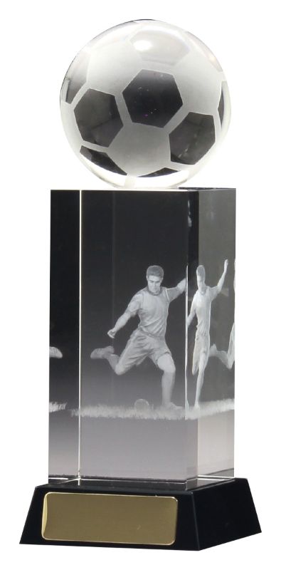 CH880L Football Hologram Crystal 18cm