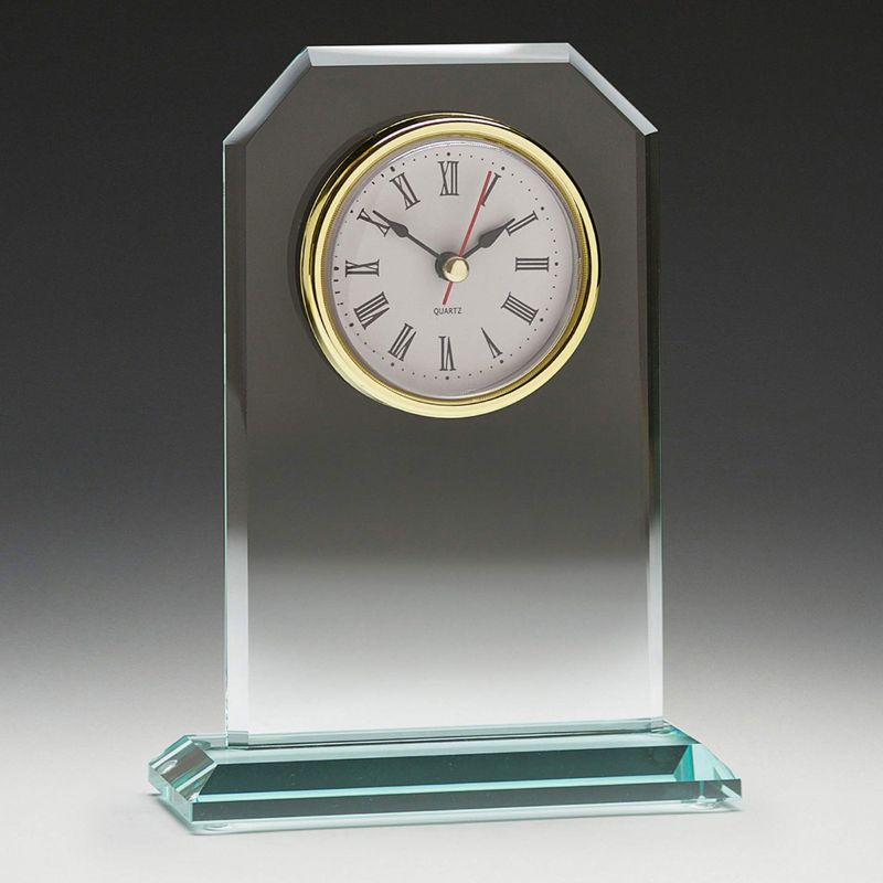 CL4717 Oxford Glass Clock 17cm