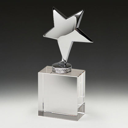 CS102 Plinth Star Crystal 18.5cm