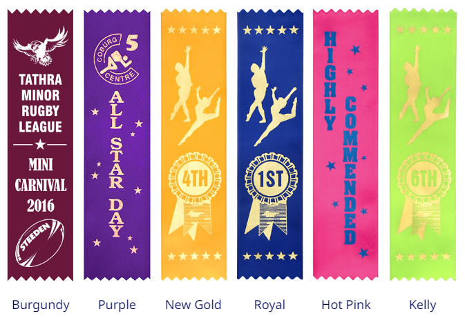 Custom Place Ribbons 5x20cm - Pack of 100