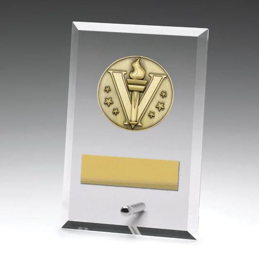 DY101A Glass Victory Plaque 15cm