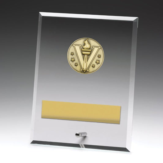 DY101C Glass Victory Plaque 20cm