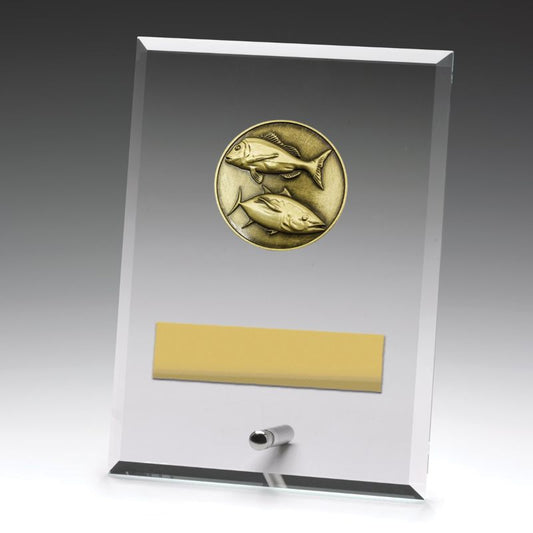 DY103B Glass Plaque Fishing 17.5cm