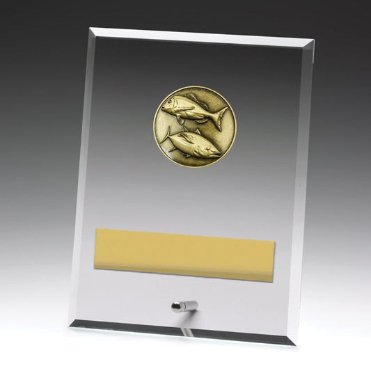 DY103C Glass Plaque Fishing 20cm