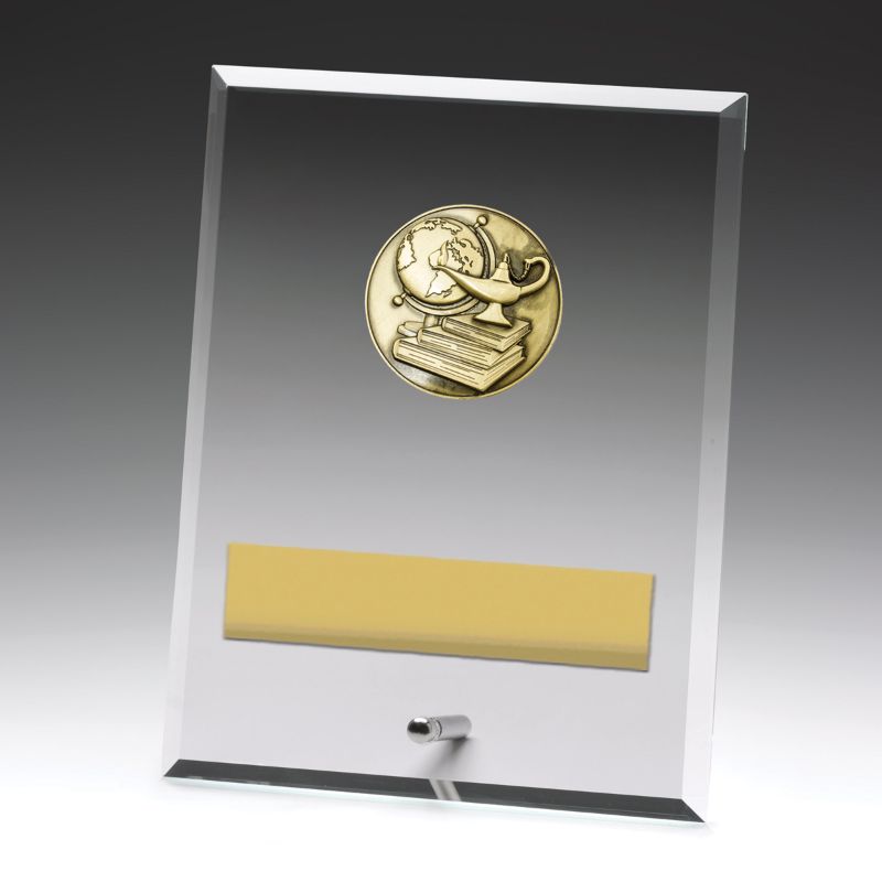 DY105C Glass Plaque Academic 20cm