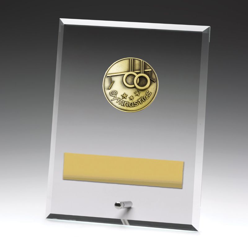 DY114C Glass Plaque Gymnastics 20cm