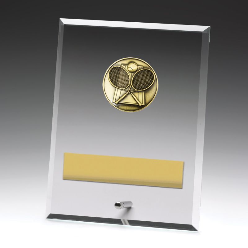 DY118C Glass Plaque Tennis 20cm
