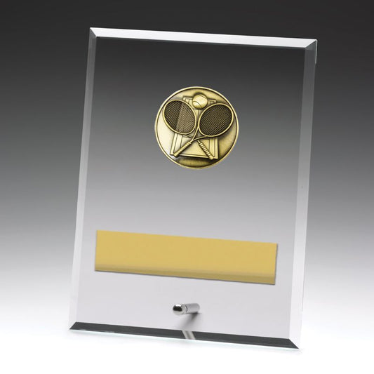 DY118C Glass Plaque Tennis 20cm