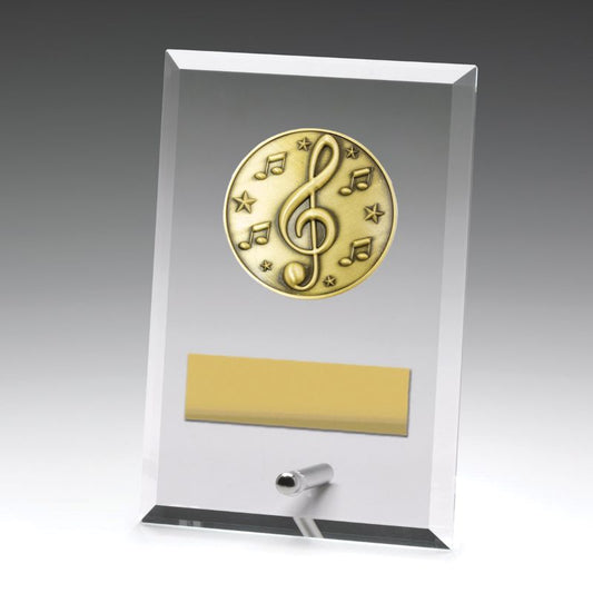 DY121A Glass Plaque Music 15cm