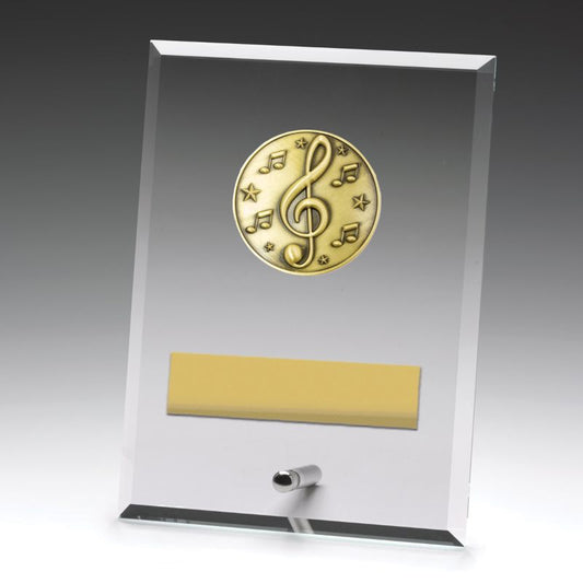 DY121B Glass Plaque Music 17.5cm