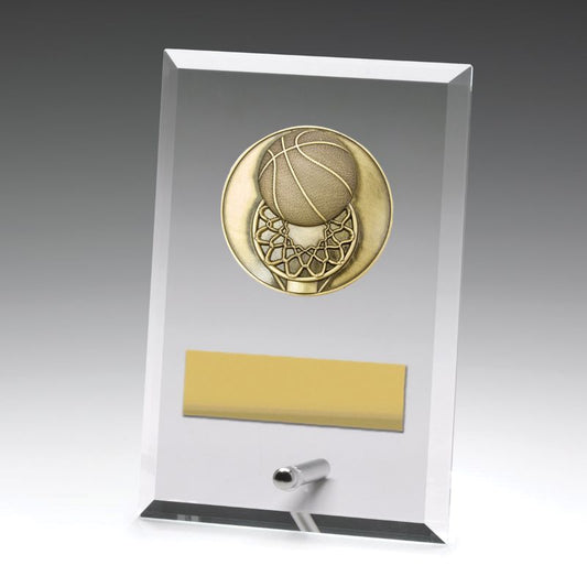 DY134A Glass Plaque Basketball 15cm