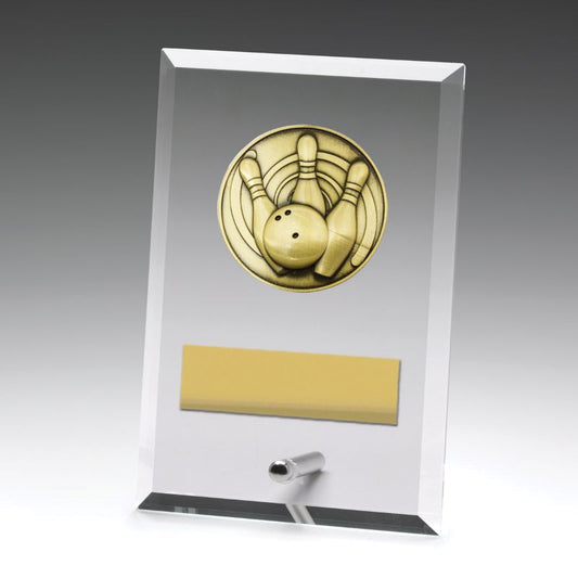 DY152A Glass Plaque Tenpin 15cm