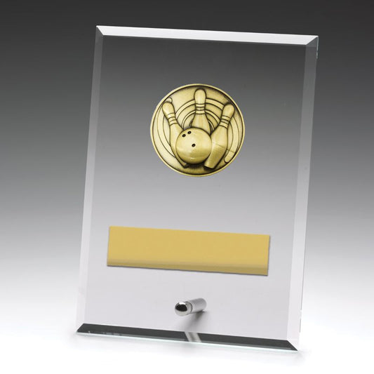 DY152B Glass Plaque Tenpin 17.5cm
