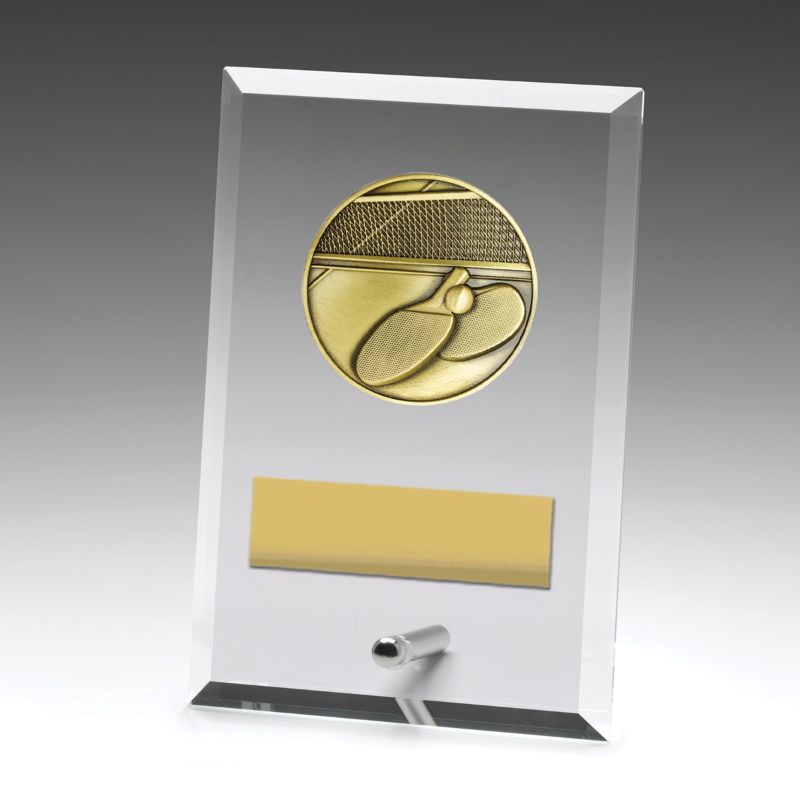 DY166A Glass Plaque Table Tennis 15cm