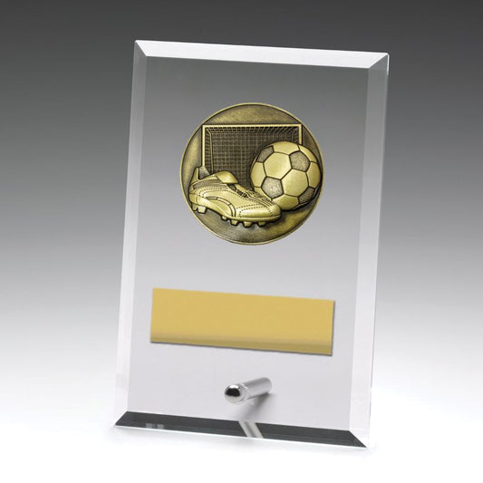DY180A Glass Plaque Football 15cm