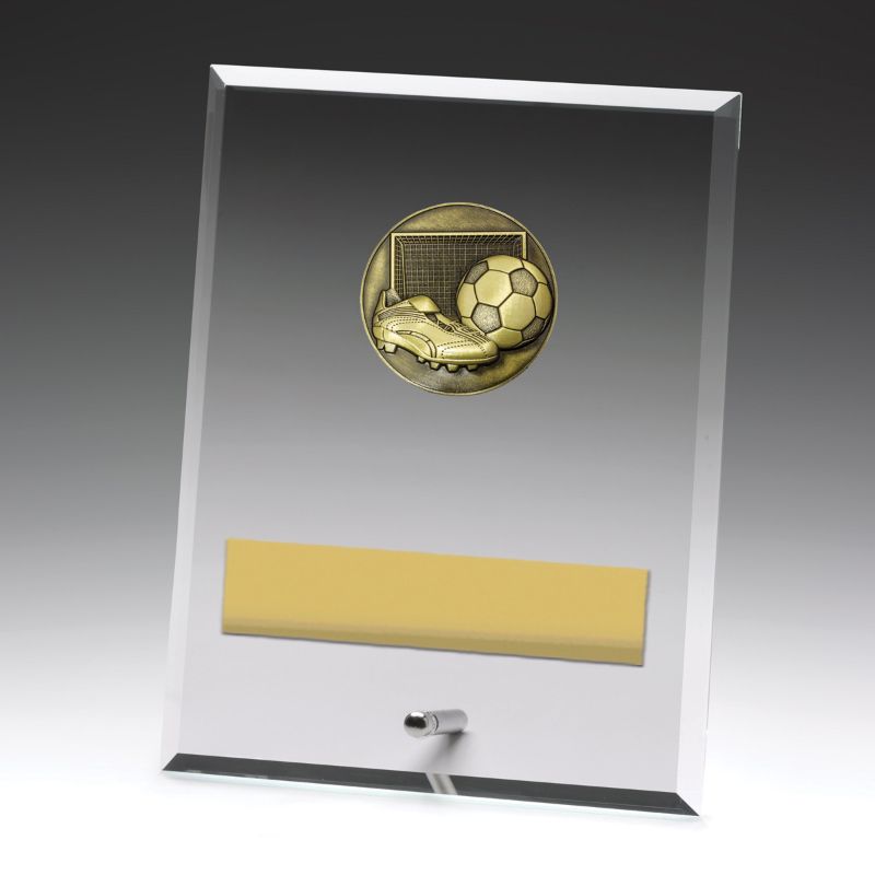 DY180C Glass Plaque Football 20cm
