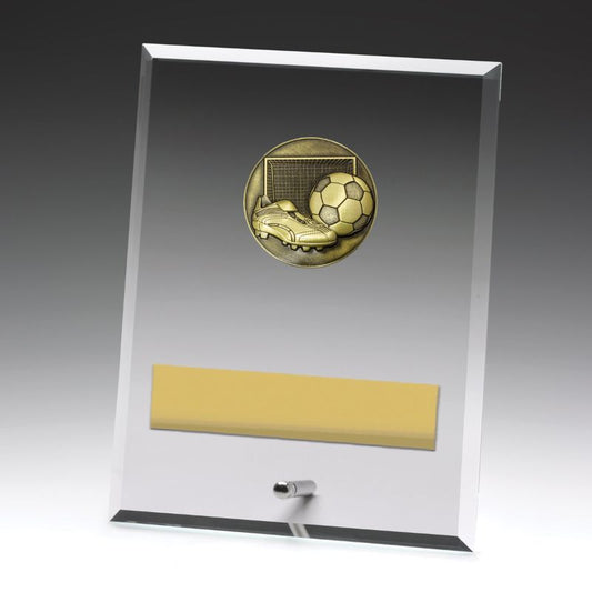 DY180C Glass Plaque Football 20cm