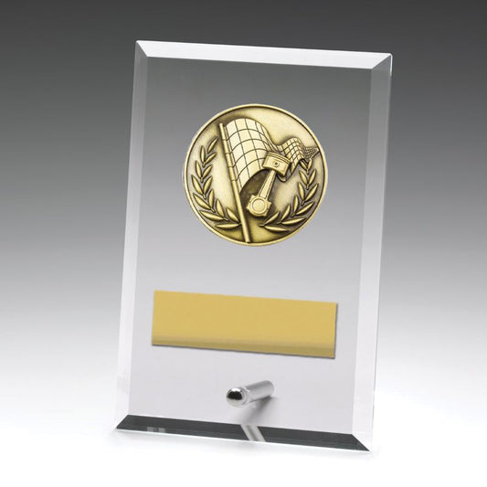 DY184A Glass Plaque Motorsport 15cm