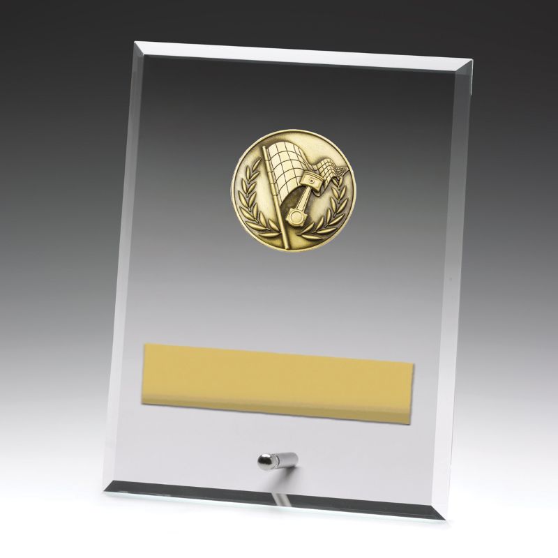 DY184C Glass Plaque Motorsport 20cm