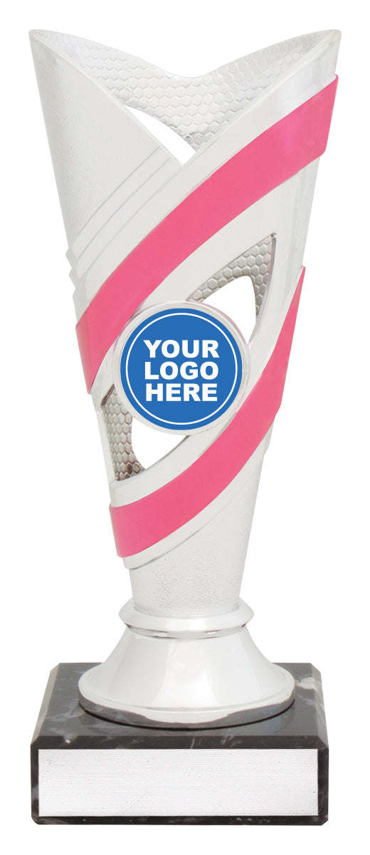 D599 Curve Cups - Silver / Pink