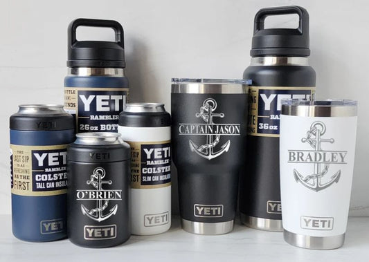 Customer Supplied Yeti - Engraving of text and logo
