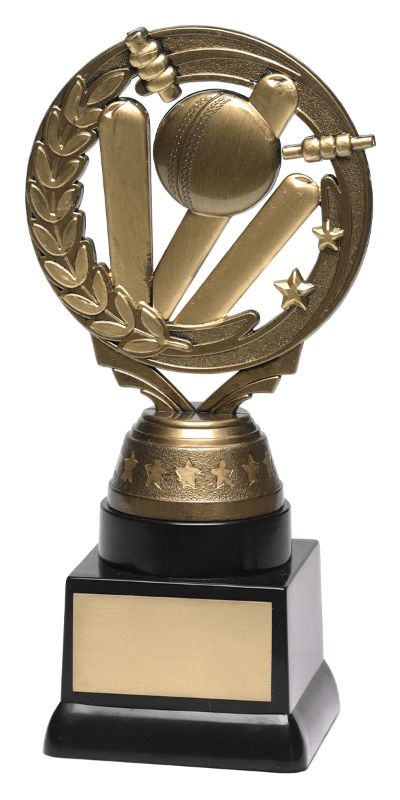 FT140C Cricket Gold Torch Trophy 18cm