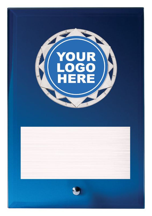 GA03/2A Star Blue Glass Plaque 15cm