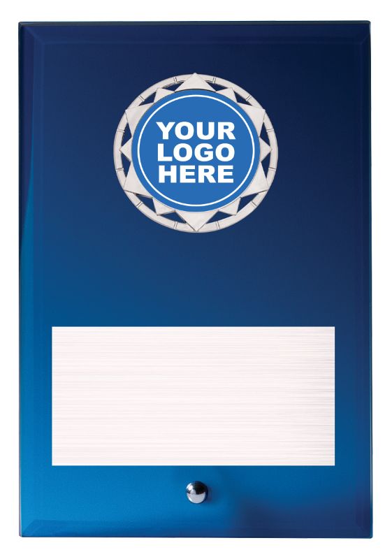 GA03/2C Star Blue Glass Plaque 20cm