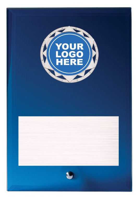 GA03/2C Star Blue Glass Plaque 20cm