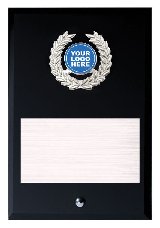 GA07B Black Glass Plaque 17.5cm