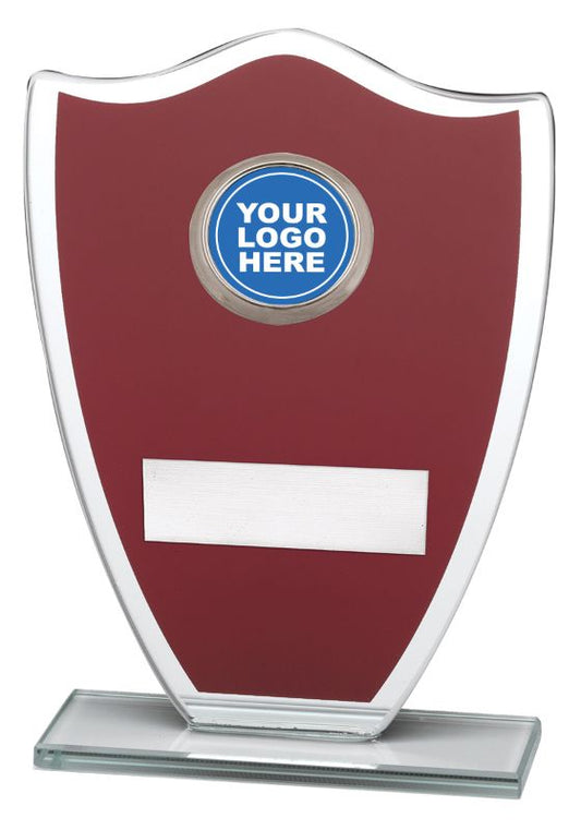 GA856 Red Glass Shield 16.5cm