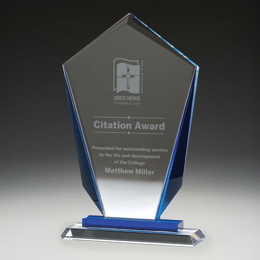 GB352B Glass Blue Keystone 22.5cm