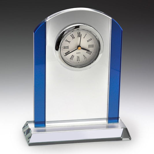 GB789S Renaissance Glass Clock 16cm