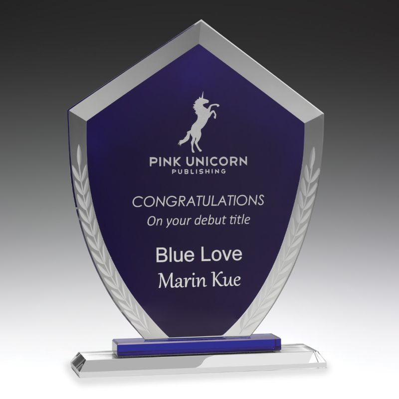 GB802L Glass Blue Charter 25.5cm