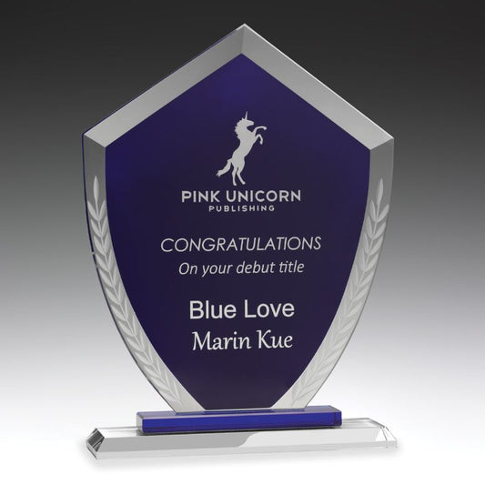 GB802L Glass Blue Charter 25.5cm